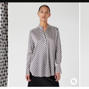 Dea kudibal “A Poetic Tale”Collection The Beetle Print Stretch Silk Twill Top